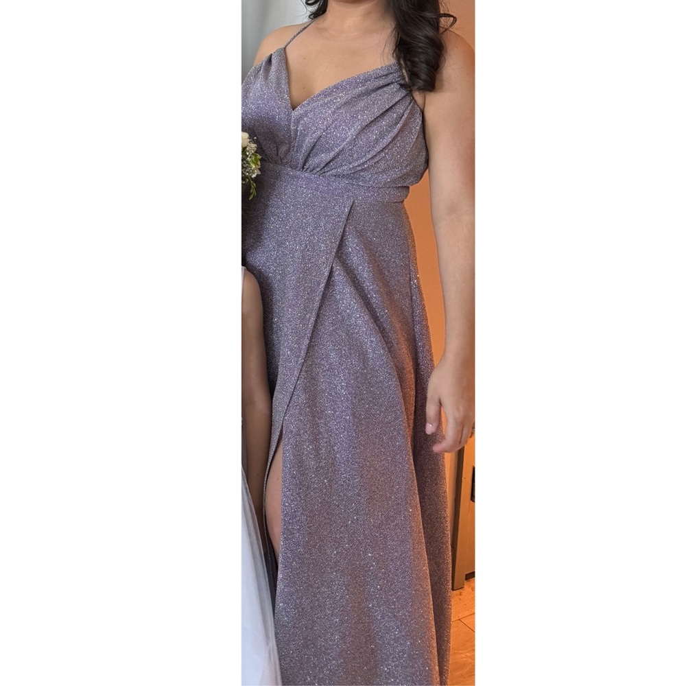 Purple Glitter Prom Gown